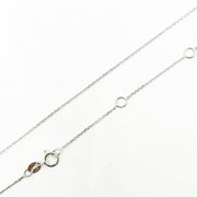 025R01T5J080WG18K. 18K White Solid Gold Cable Chain